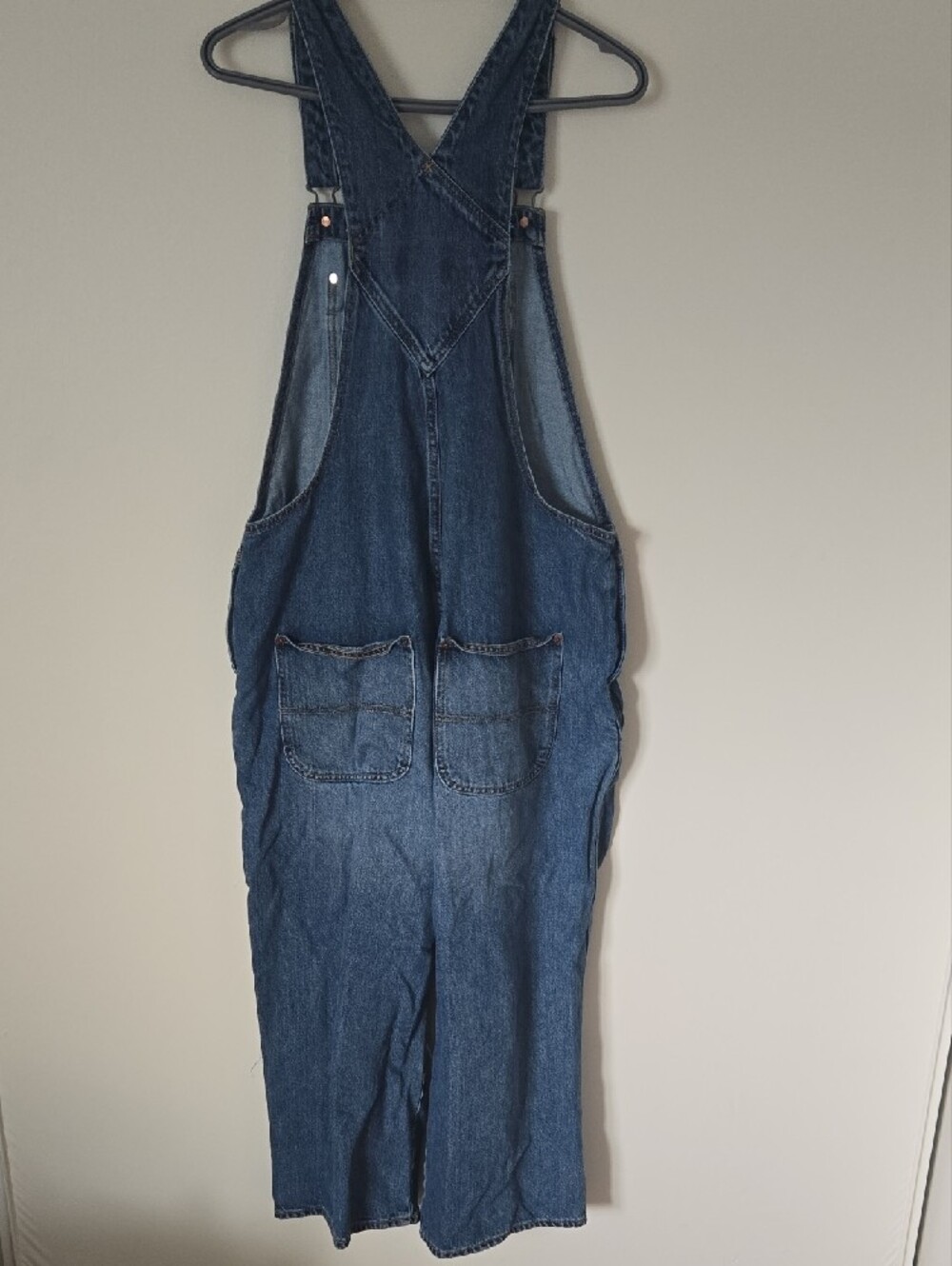 Old Navy Denim Baggy Wide-Leg Overalls - Blue - Picture 6 of 6